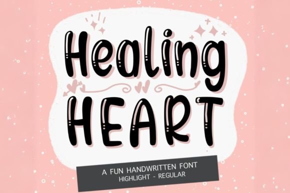 Healing Heart: A Playful Font for Festive Designs