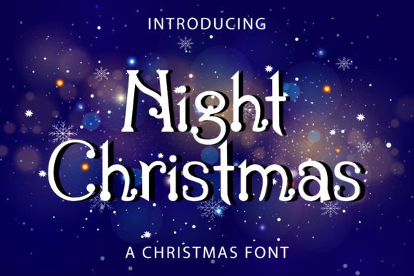 Night Christmas: A Vintage Script for Retro Branding